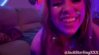 Night Time Raver Isabel Moon Gives Glow Blowjob Till Swallow