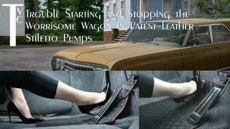 Starting And Stopping The Worrisome Wagon In Patent Leather Stilettos Pumps (Mp4 1080P)