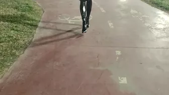 Tania Walk And Smoke