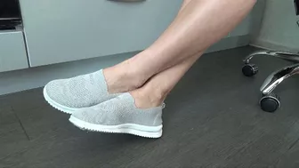 Victoria Wiggling Toes In Skinny Sneakers Tw