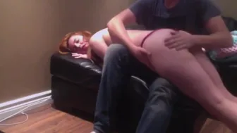 Slutty Redhead Alexa Spanked By Her Stepdad