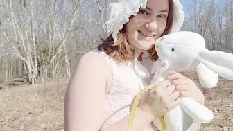 Easter Egg Hunt In Thick Diapers And Short Dress