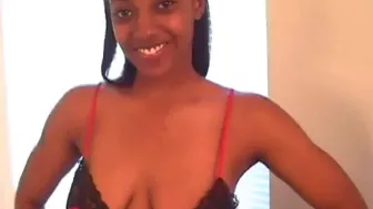 Busty Ebony Teen Slut Sucks Dick