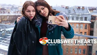 18Yo Lesbians Sirena And Lana Rose From Selfie To Orgasm At Clubsweethearts