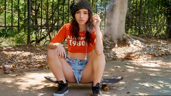 Skater Girl Swipes Right