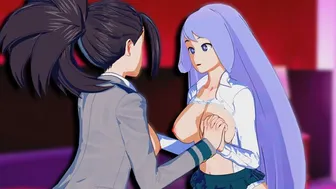 My Hero Academia - Momo X Nejire Hado Threesome 3D Hentai