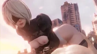 2B Riding Dick Hard