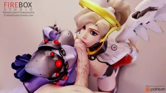 Widowmaker X Mercy Blowjob & Pov [Fireboxstudios]