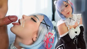 Sexy Maid Rem Sucks And Hard Fucks First Time With Subaru To Cum In Mouth - Cosplay Re:zero