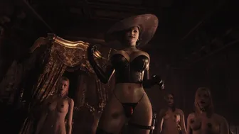 Resident Evil Village: Lady Dimitrescu Strap On & Vampire Daughters Dominate - Alcina Dominatrix