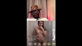 White Girl Groupie Puts On A Show For Rapper Gold Gad On Instagram Live