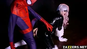 Spidey Fucking The Black Cat So Hard With His Big Cock