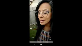 Husband Surpirses Ig Influencer Wife While She's Live. Cums On Her Face