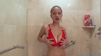 Teen Paris Milan In A Bikini Taking An Erotic Shower Just For You