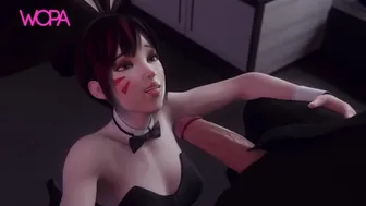 [ Wopaadult ] - Overwatch Dva Makes Extreme Deep Throat - (Best 3D Porn)