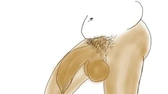 Let's Draw A Big Black Uncut Cock