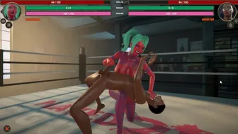 Naked Fighter 3D [Sfm Hentai Game] Wrestling Mixed Sex Fight With Giant Tattooed Red Skin Girl