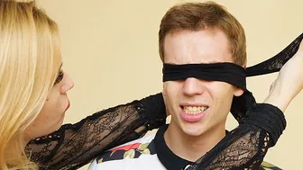 Teaches Blindfold Stepson Anal Fetish