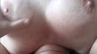 Cumqueen Angel Wanks Stranger To Huge Cumshot Over Big Boobs