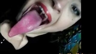 Long Tongue Beauty Shows Off Longest Tongue And Wide Throat