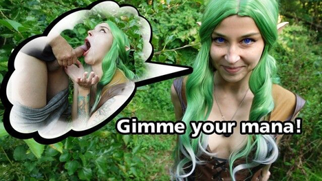 Elf Girl Caught In Act: Sucks Mana Out Of Wand By A Lucky Guy In Village