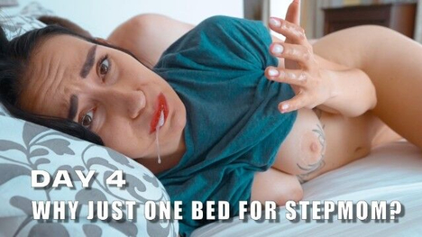 Stepmom Kisscat Public Shares Bed With Stepson In Hotel Room - Day 4